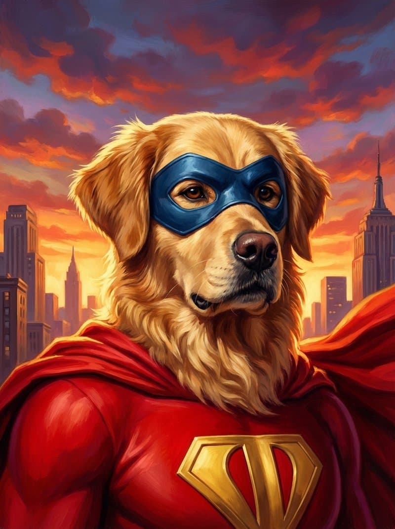 Vintage Superhjälte portrait