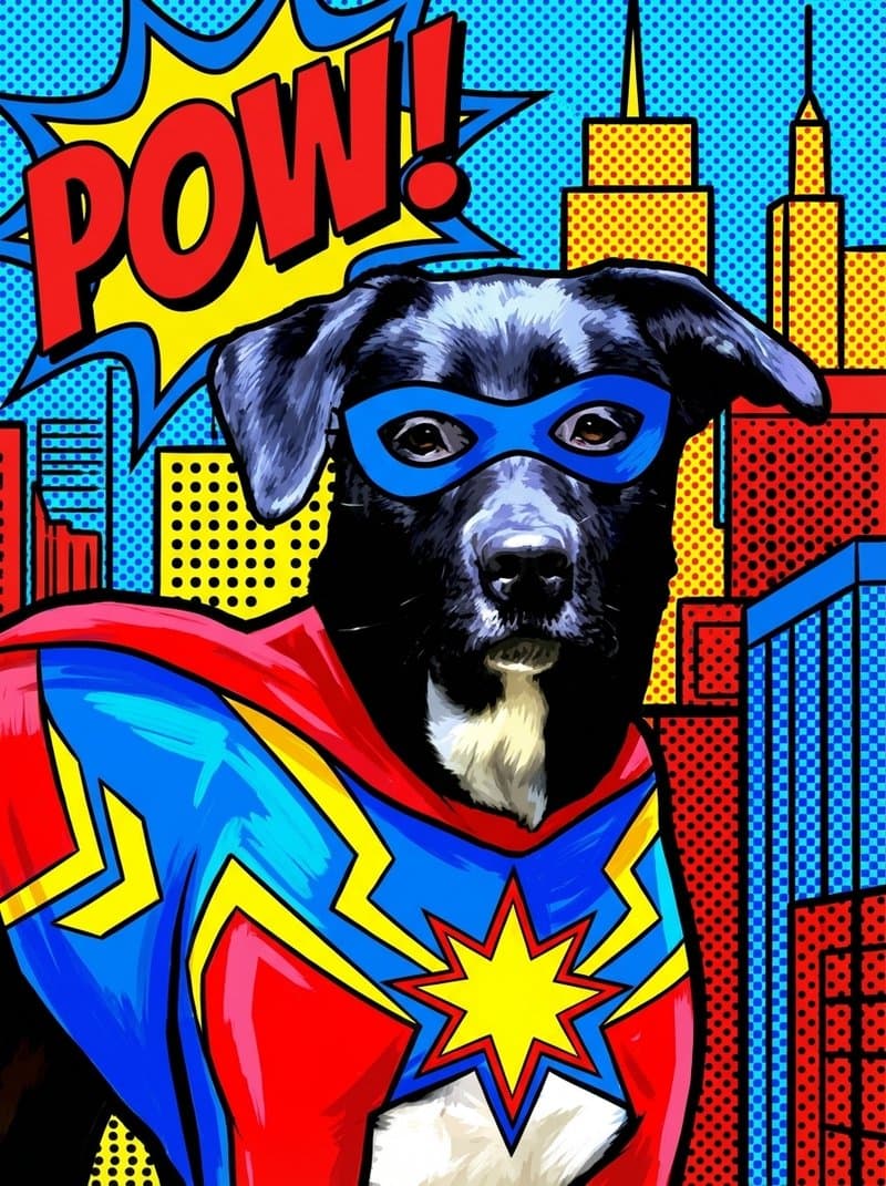 Retro Seriehjälte portrait