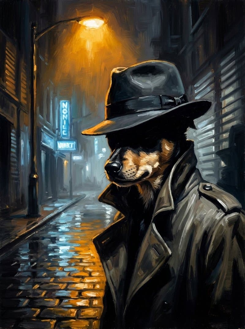 Noir-detektiv portrait